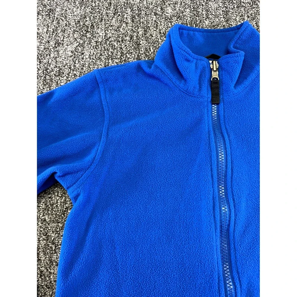 The North Face Fleece Jacket Boys Medium Blue Full Zip Logo Polyester Outdoor